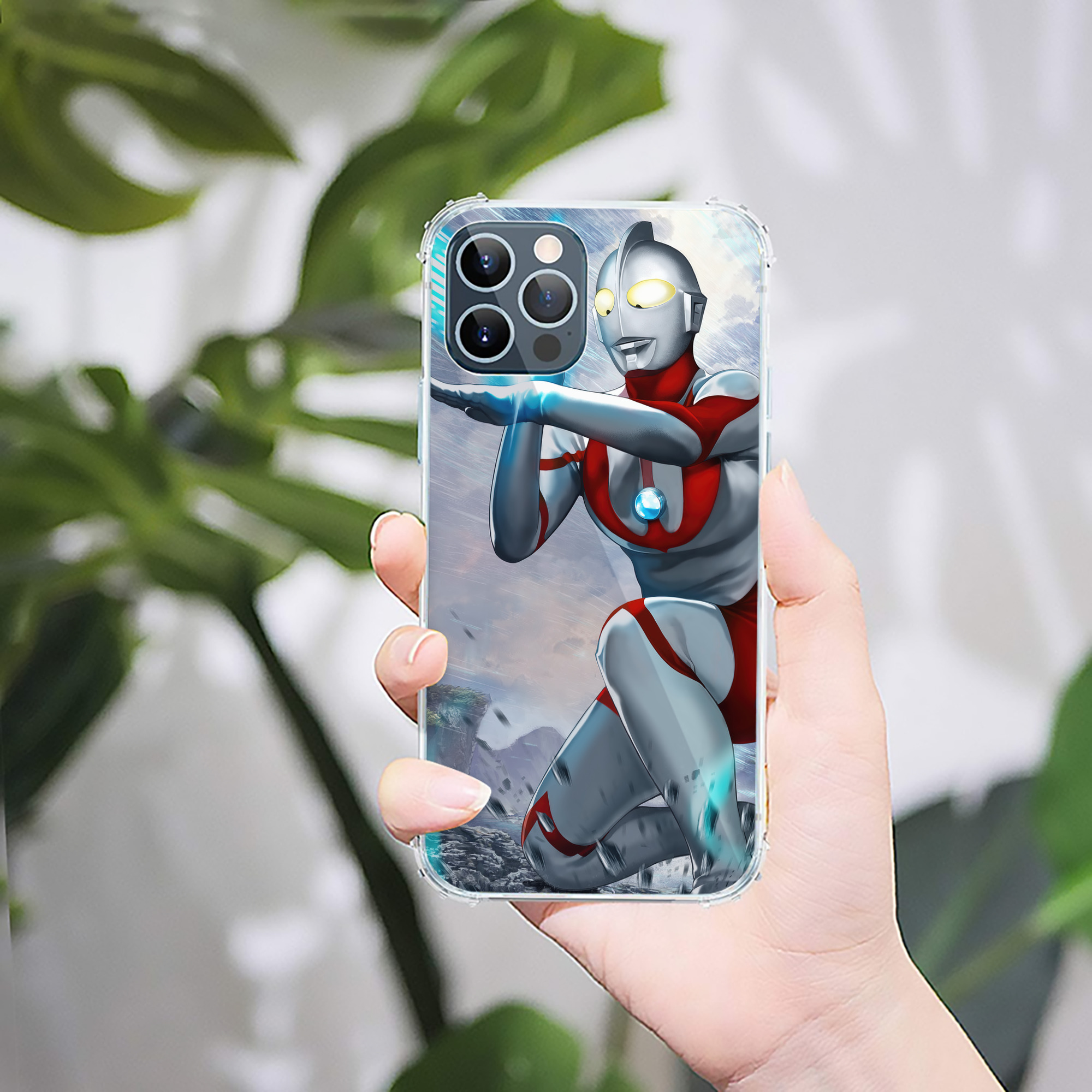 （画像用） ウルトラマン Ultraman 【iPhone 12シリーズ対応】透明スマホケース（クリアソフトケース）